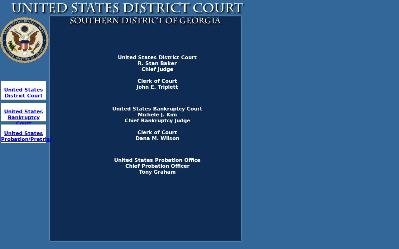 United States District Court Southern District of Georgia website